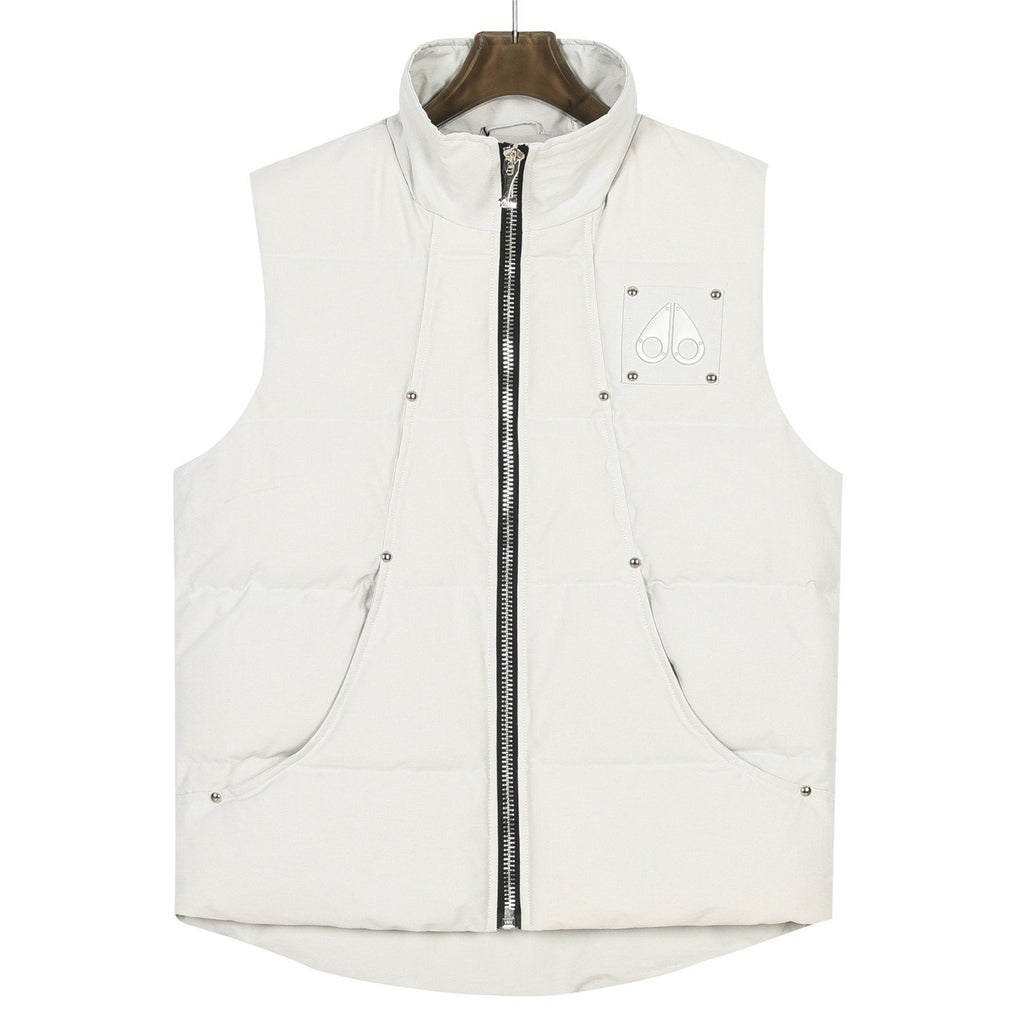 Moose Knuckles Quilted Down Vest - Black & White