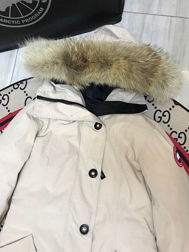 Canada Goose Women's Hooded Fishtail Parka - Cream