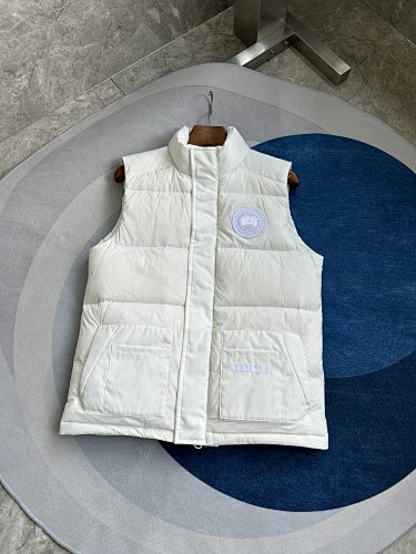 Canada Goose Tonal Logo Quilted Puffer Vest - White