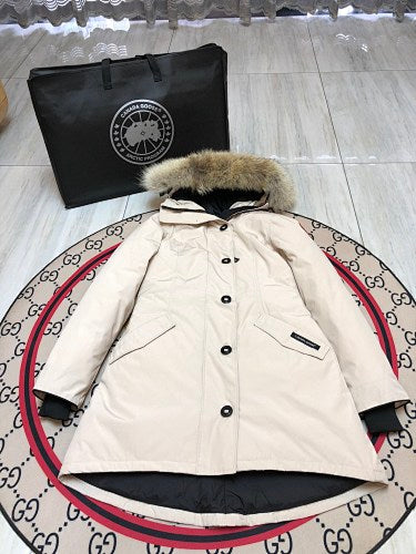 Canada Goose Women's Hooded Fishtail Parka - Cream