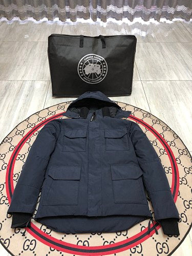 Canada Goose Unisex Hooded Utility Jacket - Navy