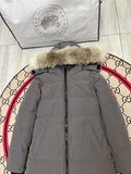 Canada Goose Women's Long Hooded Puffer Coat - Gray
