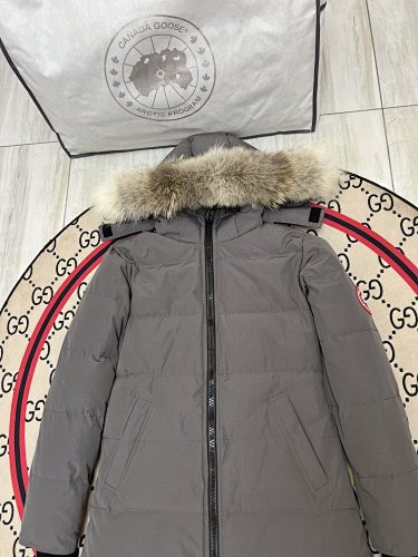 Canada Goose Women's Long Hooded Puffer Coat - Gray