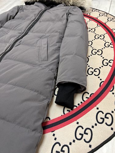 Canada Goose Women's Long Hooded Puffer Coat - Gray