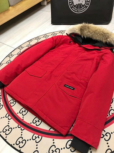 Canada Goose Unisex Hooded Parka - Red