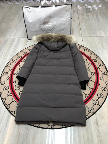 Canada Goose Women's Long Hooded Puffer Coat - Gray
