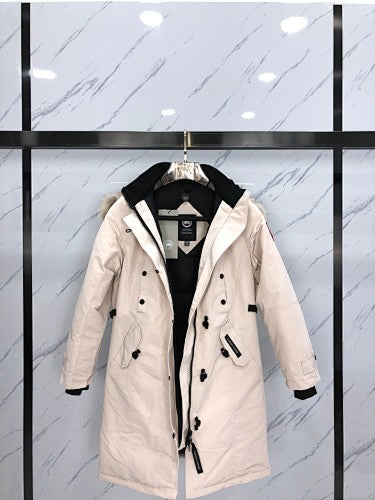 Canada Goose Long Hooded Parka - Cream