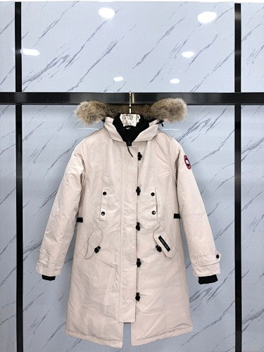 Canada Goose Long Hooded Parka - Cream