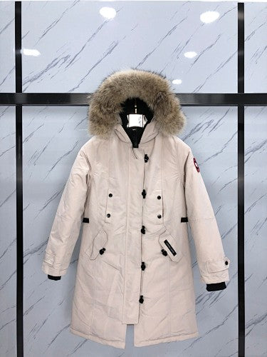 Canada Goose Long Hooded Parka - Cream