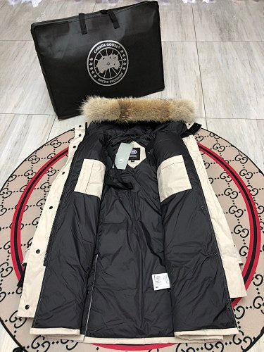 Canada Goose Women's Long Quilted Parka - Cream