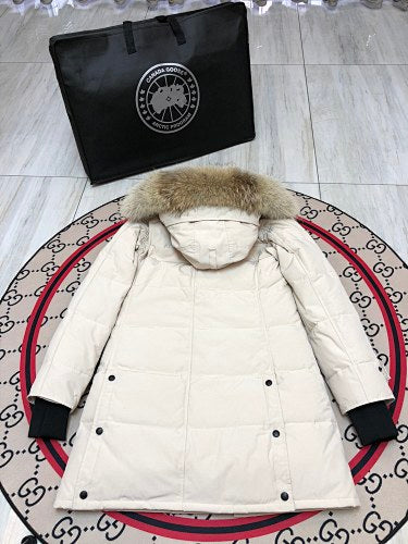 Canada Goose Women's Long Quilted Parka - Cream