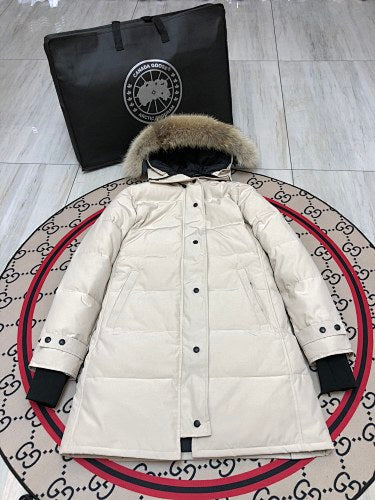 Canada Goose Women's Long Quilted Parka - Cream