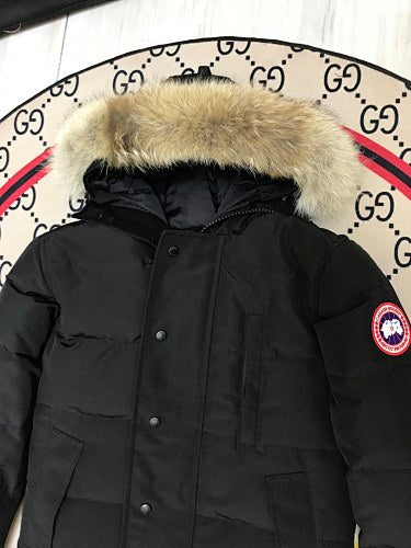 Canada Goose Unisex Hooded Quilted Parka - Black