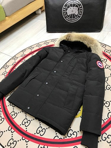 Canada Goose Unisex Hooded Quilted Parka - Black