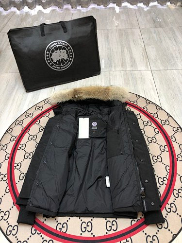 Canada Goose Unisex Hooded Quilted Parka - Black