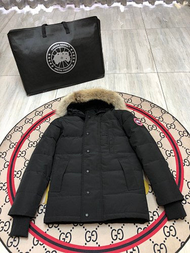 Canada Goose Unisex Hooded Quilted Parka - Black