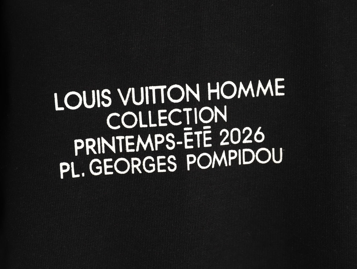 Louis Vuitton L.V.M. and Equipe Lettering Short-Sleeve T-Shirt - Black